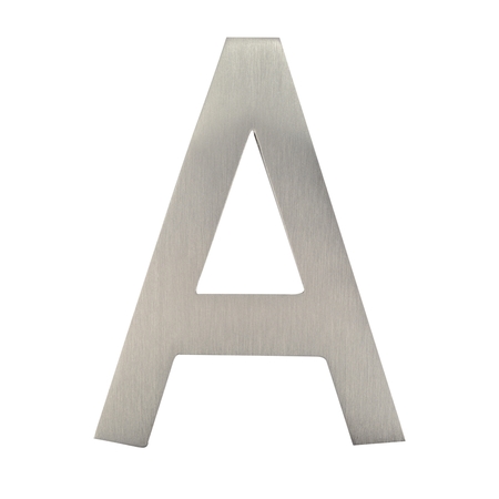 ARCHITECTURAL MAILBOXES Brass 4 inch Floating House Letter Satin Nickel A 3582SN-A